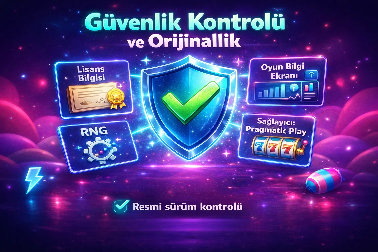 Sugar Rush guvenlik kontrolu ve orijinallik isaretleri