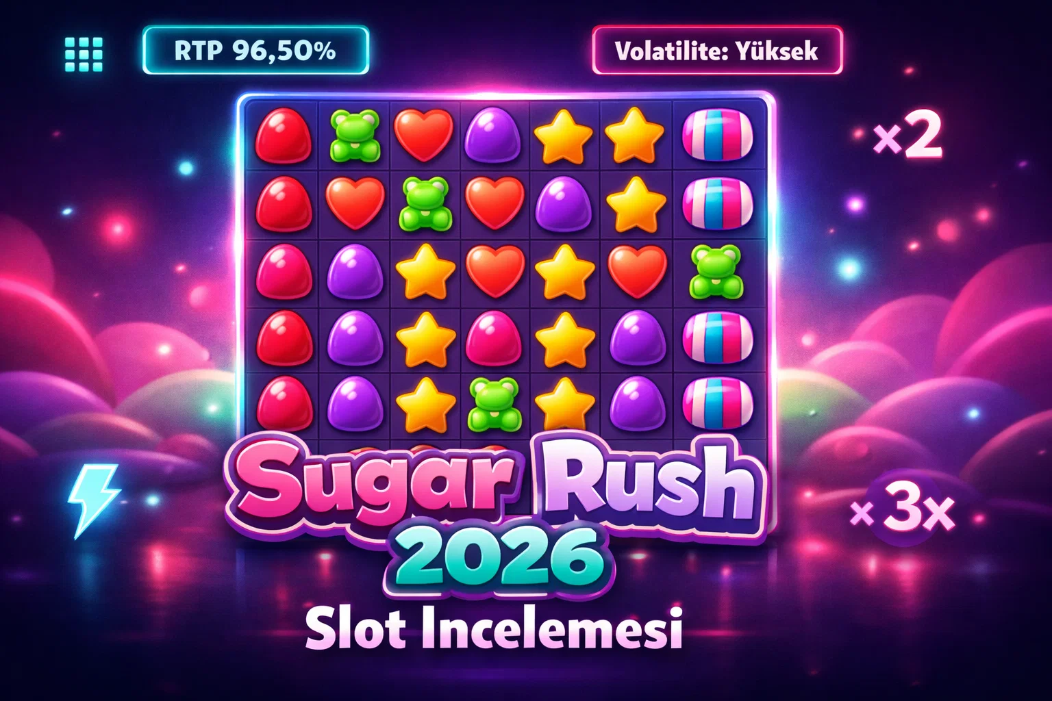 Sugar Rush 2026 slot incelemesi kapak gorseli